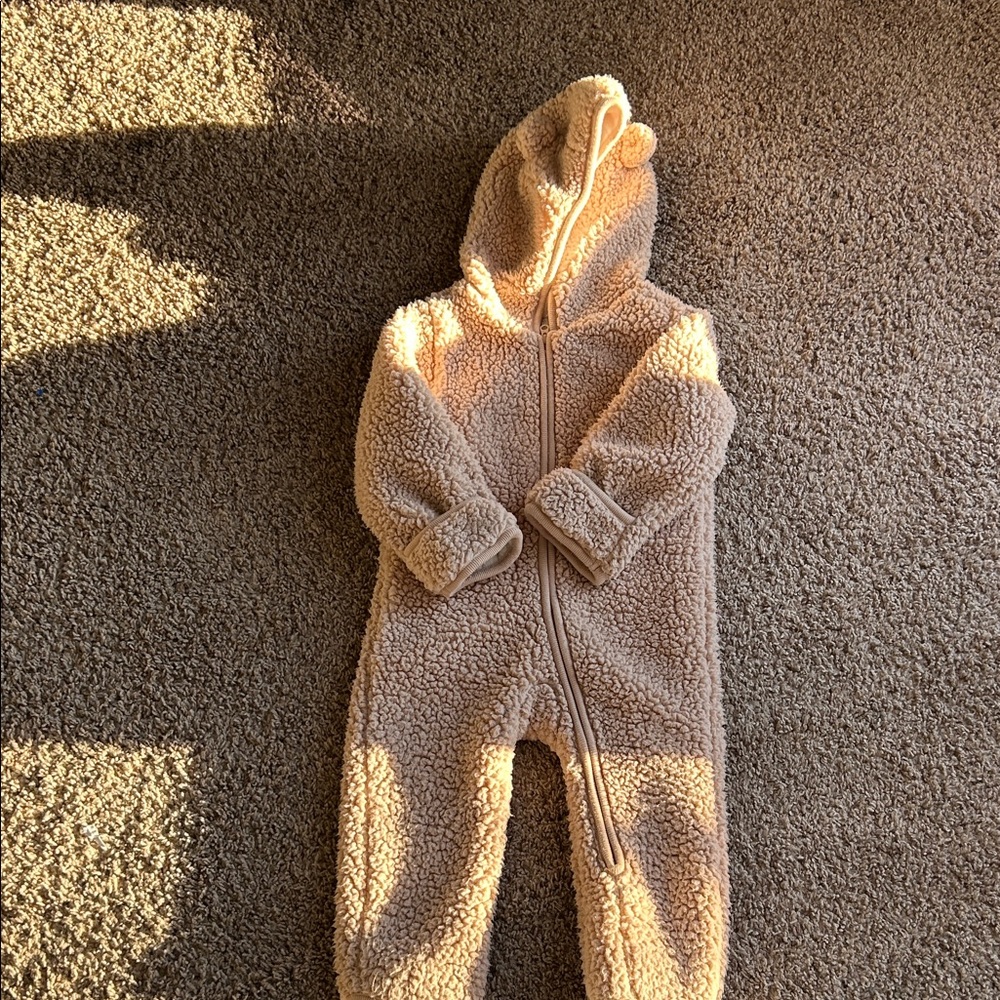 Baby Tan Sherpa Onsie